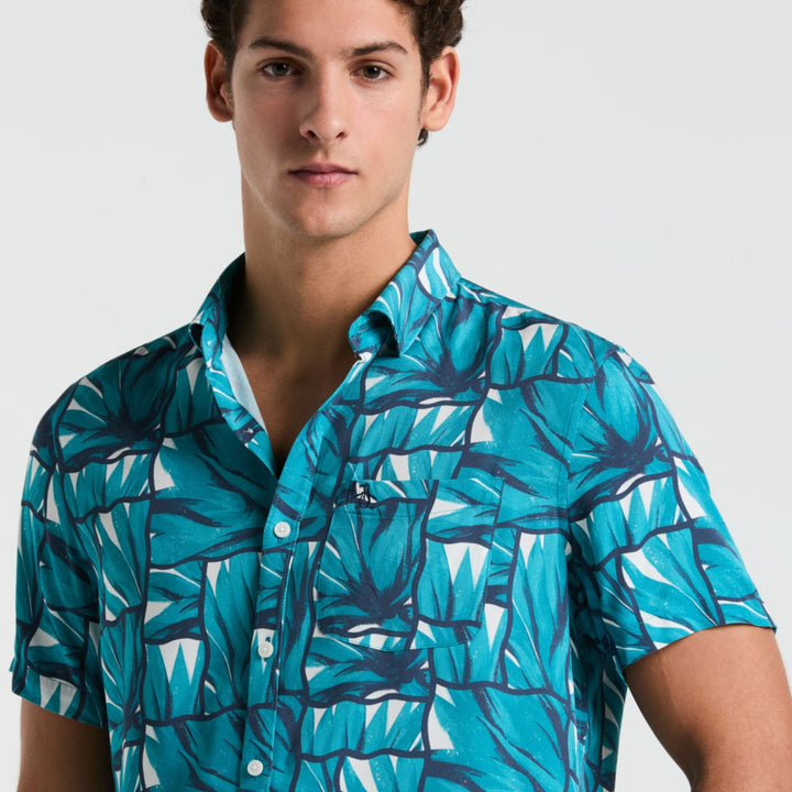 Camisa Manga Corta Azulejos De Agave