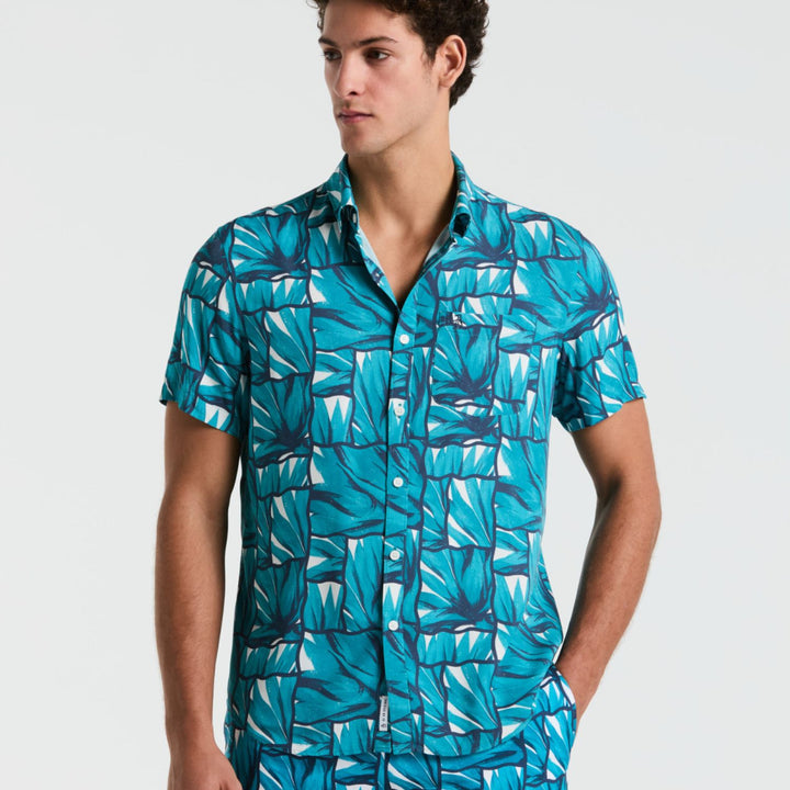 Camisa Manga Corta Azulejos De Agave