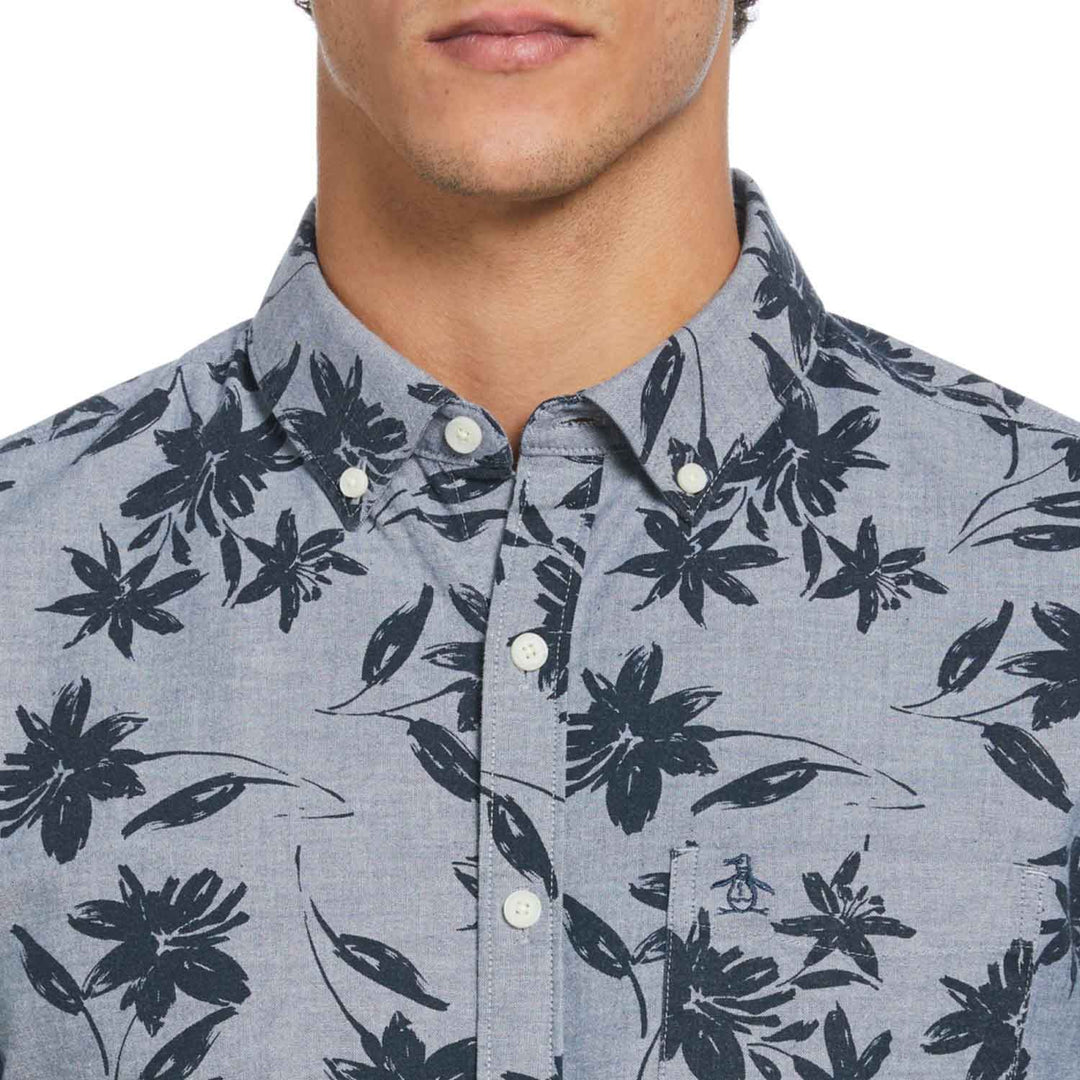 Camisa De Manga Corta Con Estampado Floral