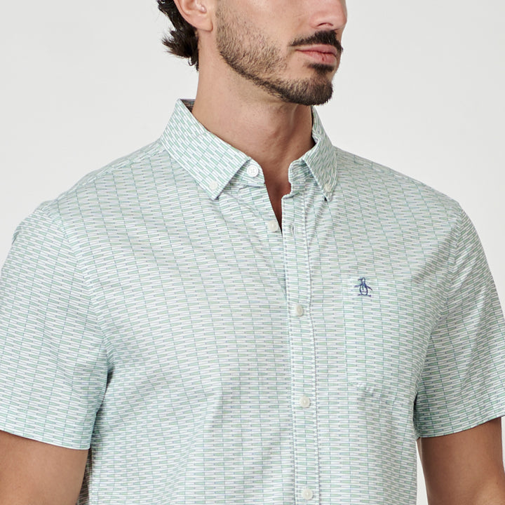 Camisa Manga Corta De Algodón Mini Geo