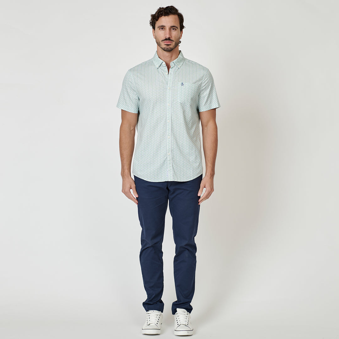 Camisa Manga Corta De Algodón Mini Geo