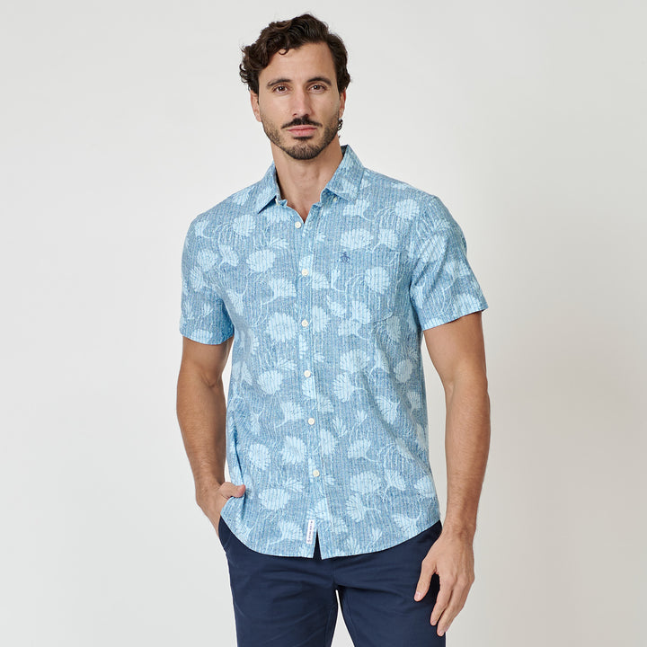 Camisa Manga Corta Eco Cambray Full Print Floral