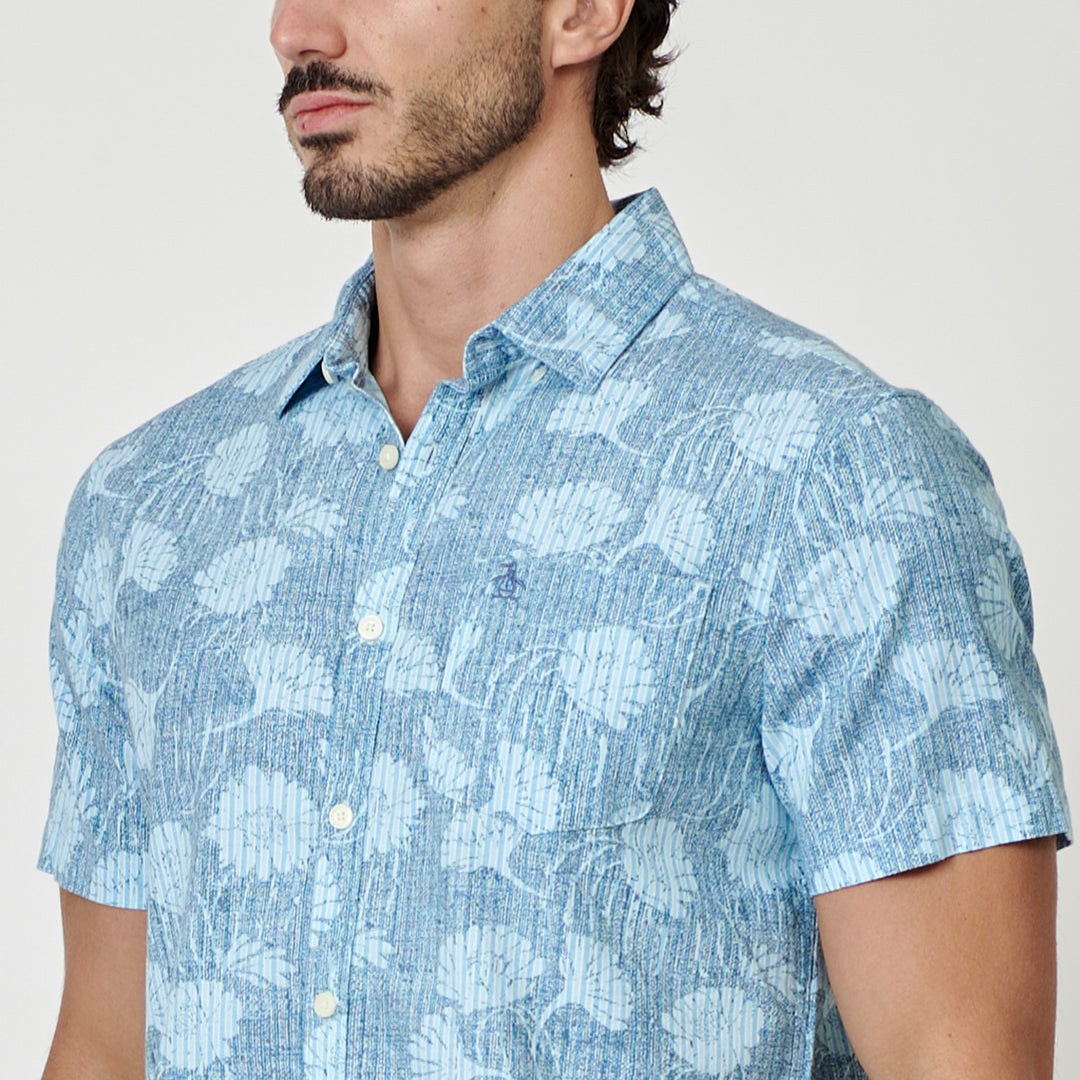 Camisa Manga Corta Eco Cambray Full Print Floral