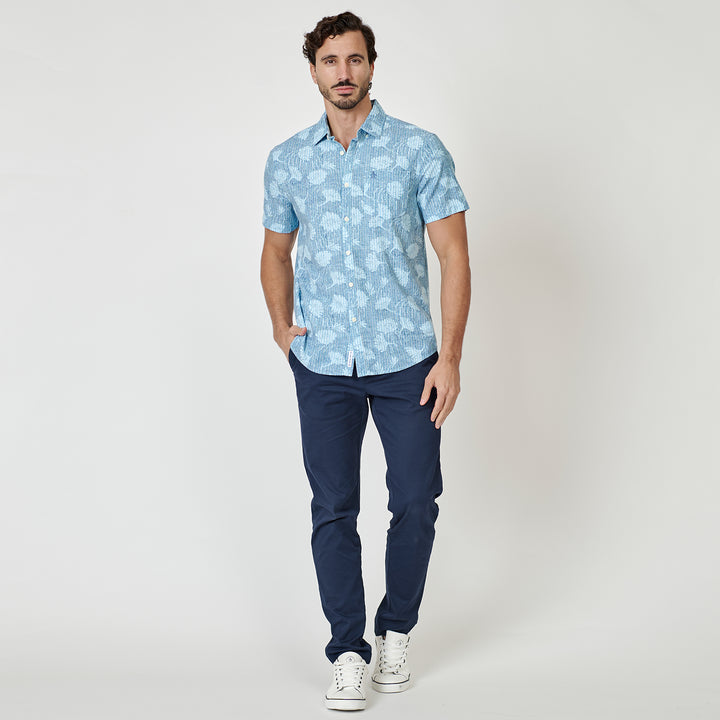 Camisa Manga Corta Eco Cambray Full Print Floral