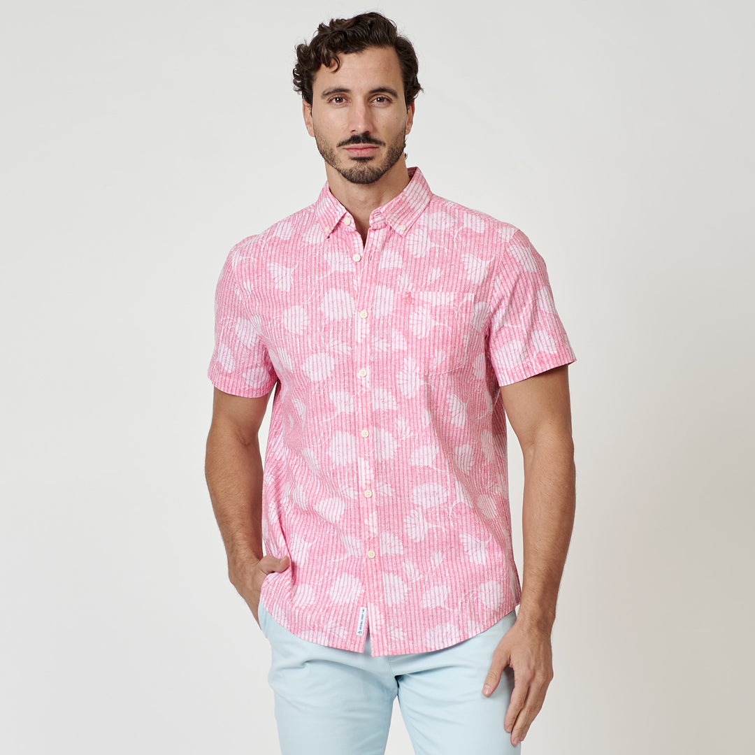Camisa Manga Corta Eco Cambray Full Print Floral