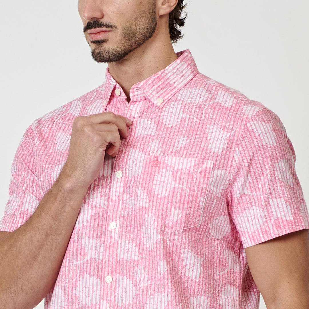 Camisa Manga Corta Eco Cambray Full Print Floral