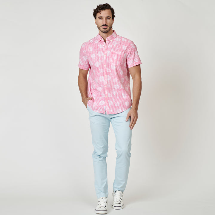 Camisa Manga Corta Eco Cambray Full Print Floral