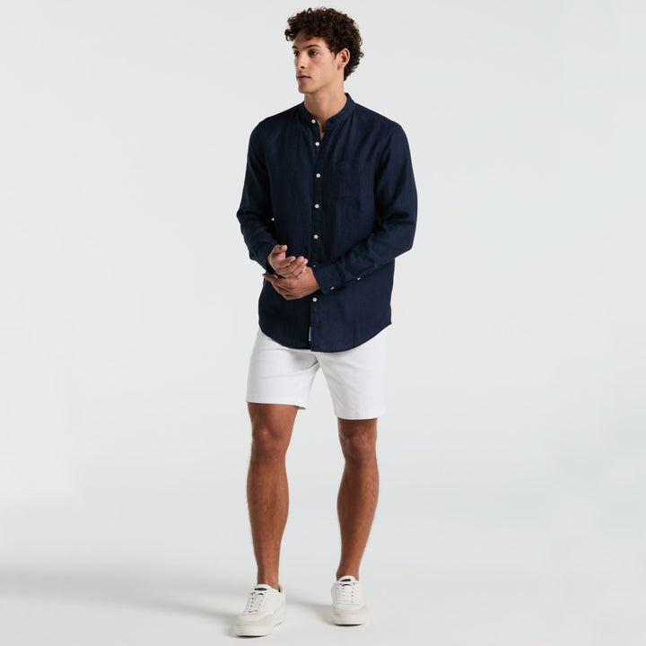 Camisa Manga Larga Cuello Mao