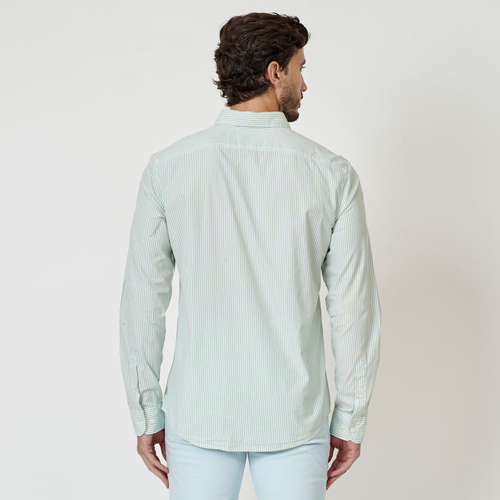 Camisa Manga Larga De Popelina A Rayas