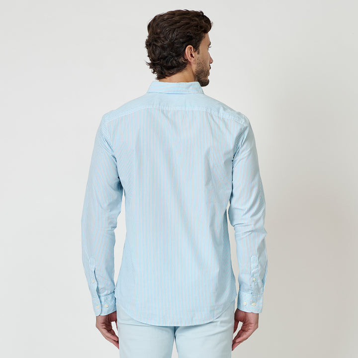 Camisa Manga Larga De Popelina A Rayas