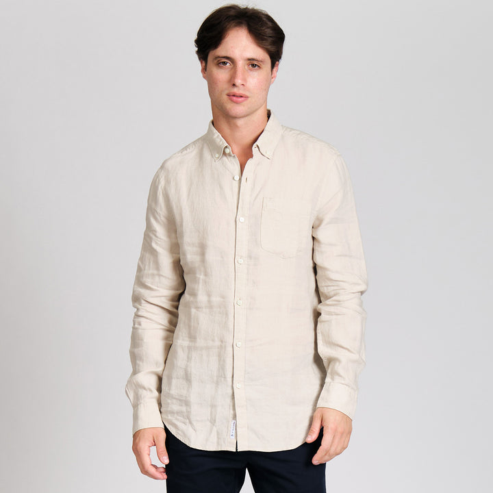 Camisa Manga Larga Con Bolsillo