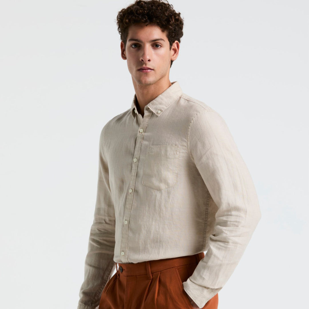 Camisa Manga Larga Con Bolsillo