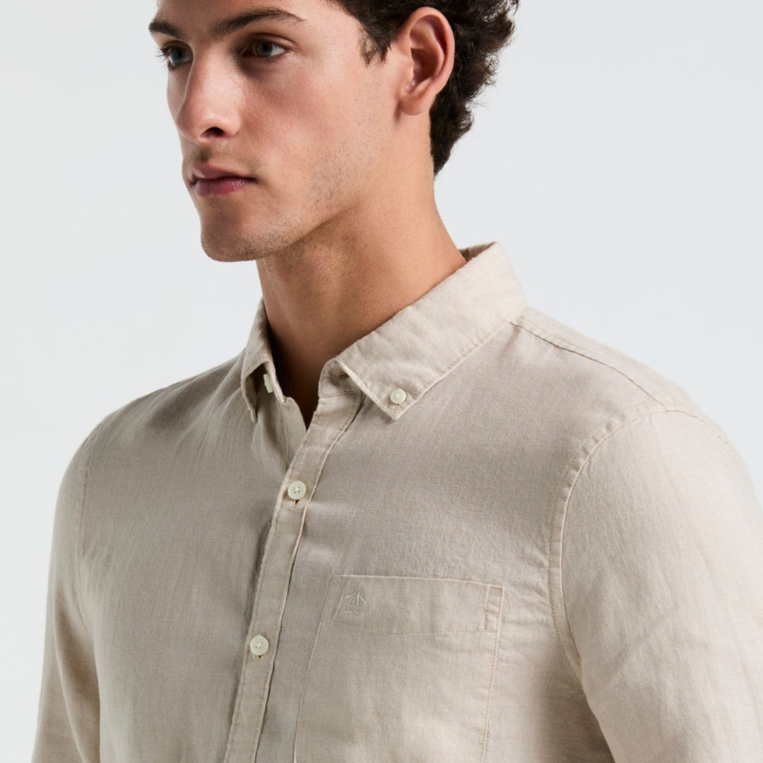 Camisa Manga Larga Con Bolsillo