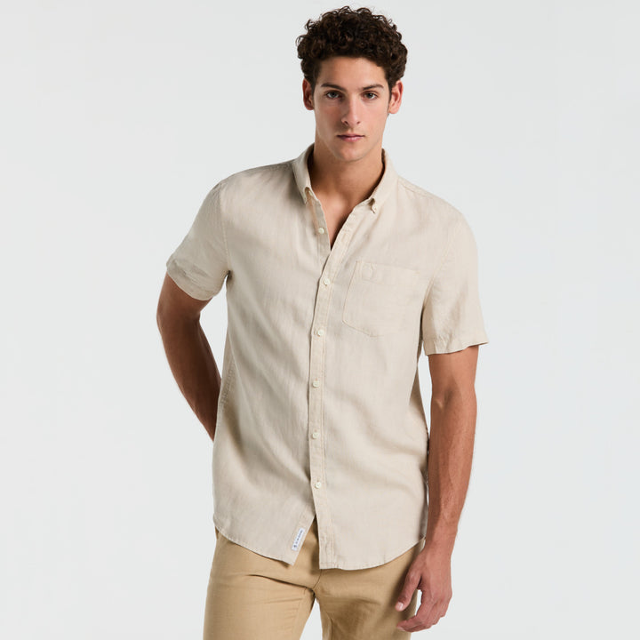 Camisa Manga Corta 100% Lino