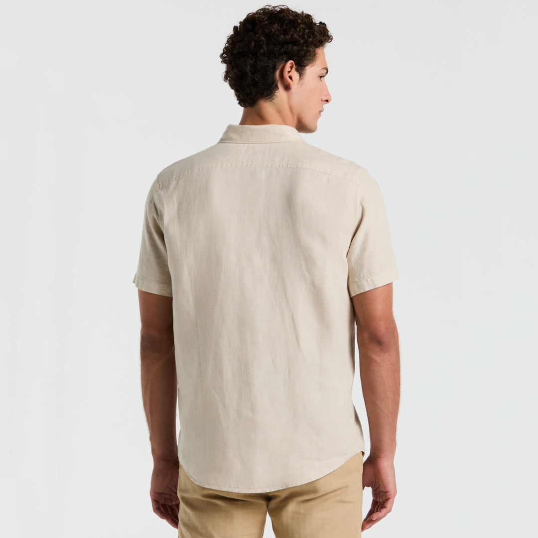 Camisa Manga Corta 100% Lino