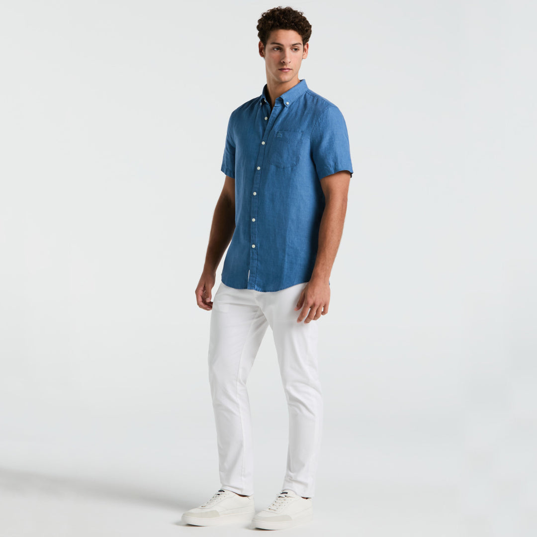 Camisa Manga Corta 100% Lino