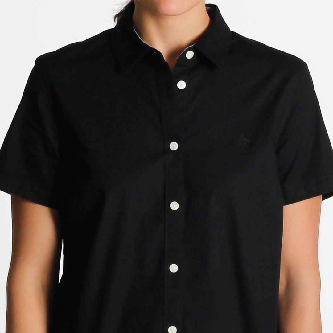 Camisa De Manga Corta En Popelina