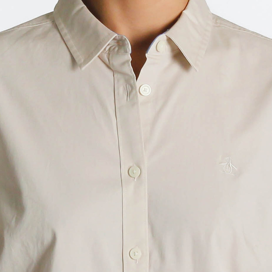 Camisa De Manga Corta En Popelina