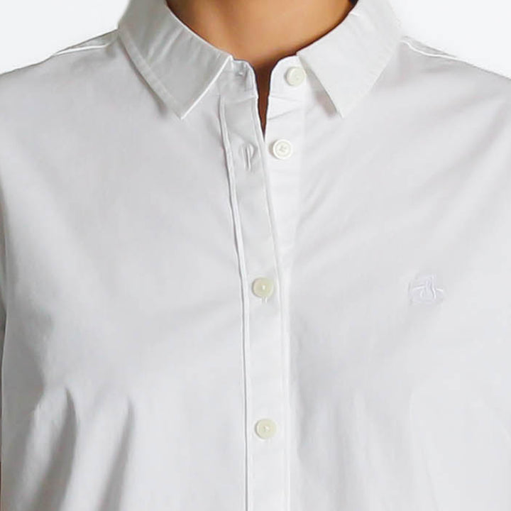 Camisa De Manga Corta En Popelina