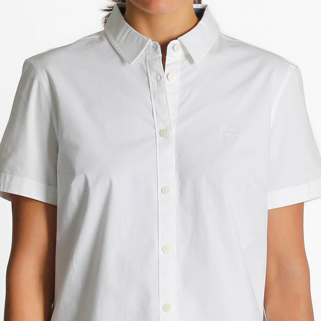 Camisa De Manga Corta En Popelina