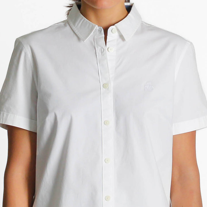 Camisa De Manga Corta En Popelina
