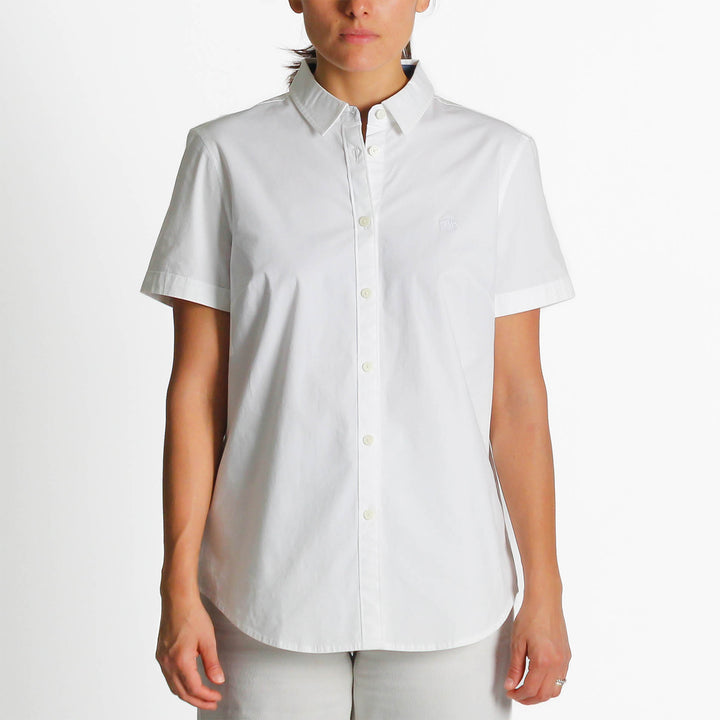 Camisa De Manga Corta En Popelina