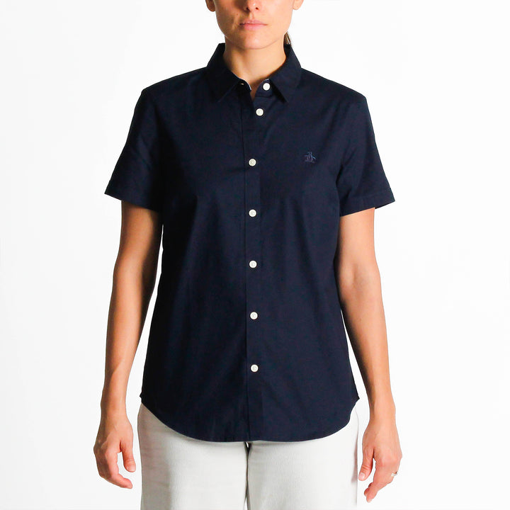 Camisa De Manga Corta En Popelina