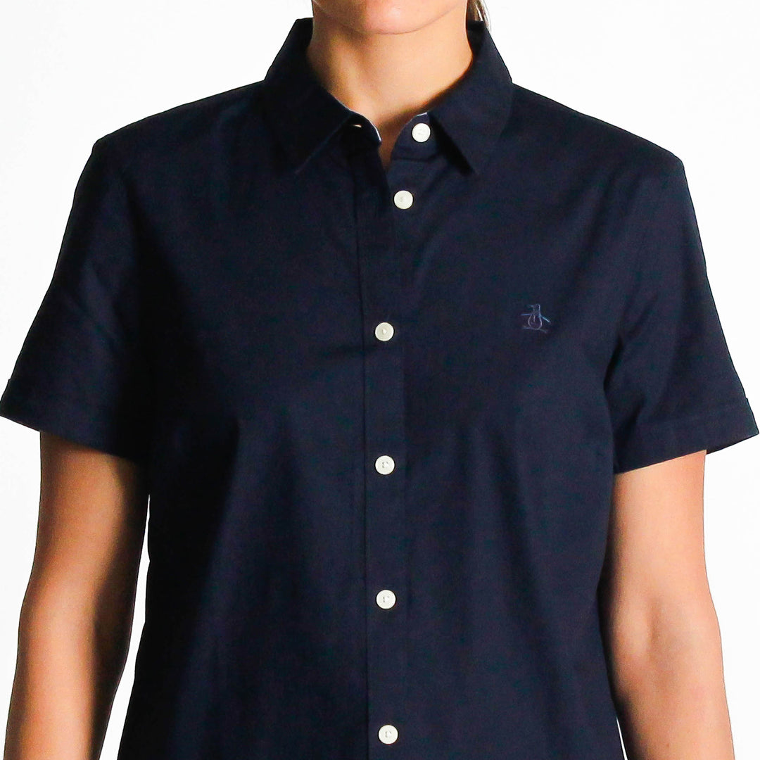 Camisa De Manga Corta En Popelina