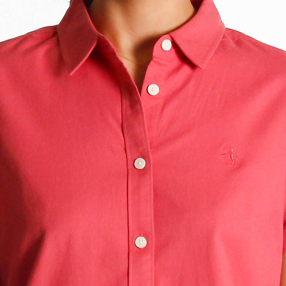 Camisa De Manga Corta Oxford