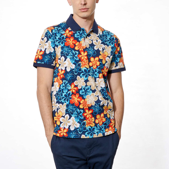 Polo Jersey  Tropical Floral Print