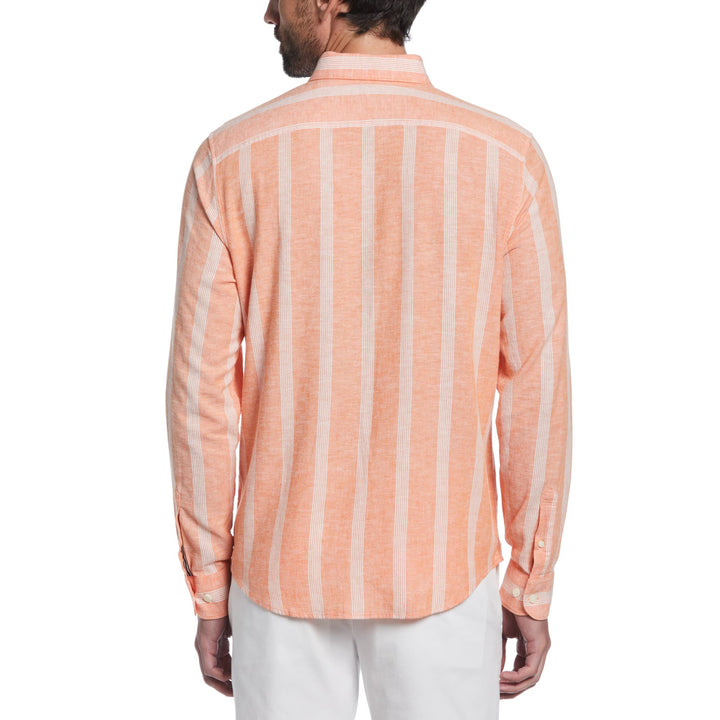 Camisa Manga Larga Cotton Linen Stripe